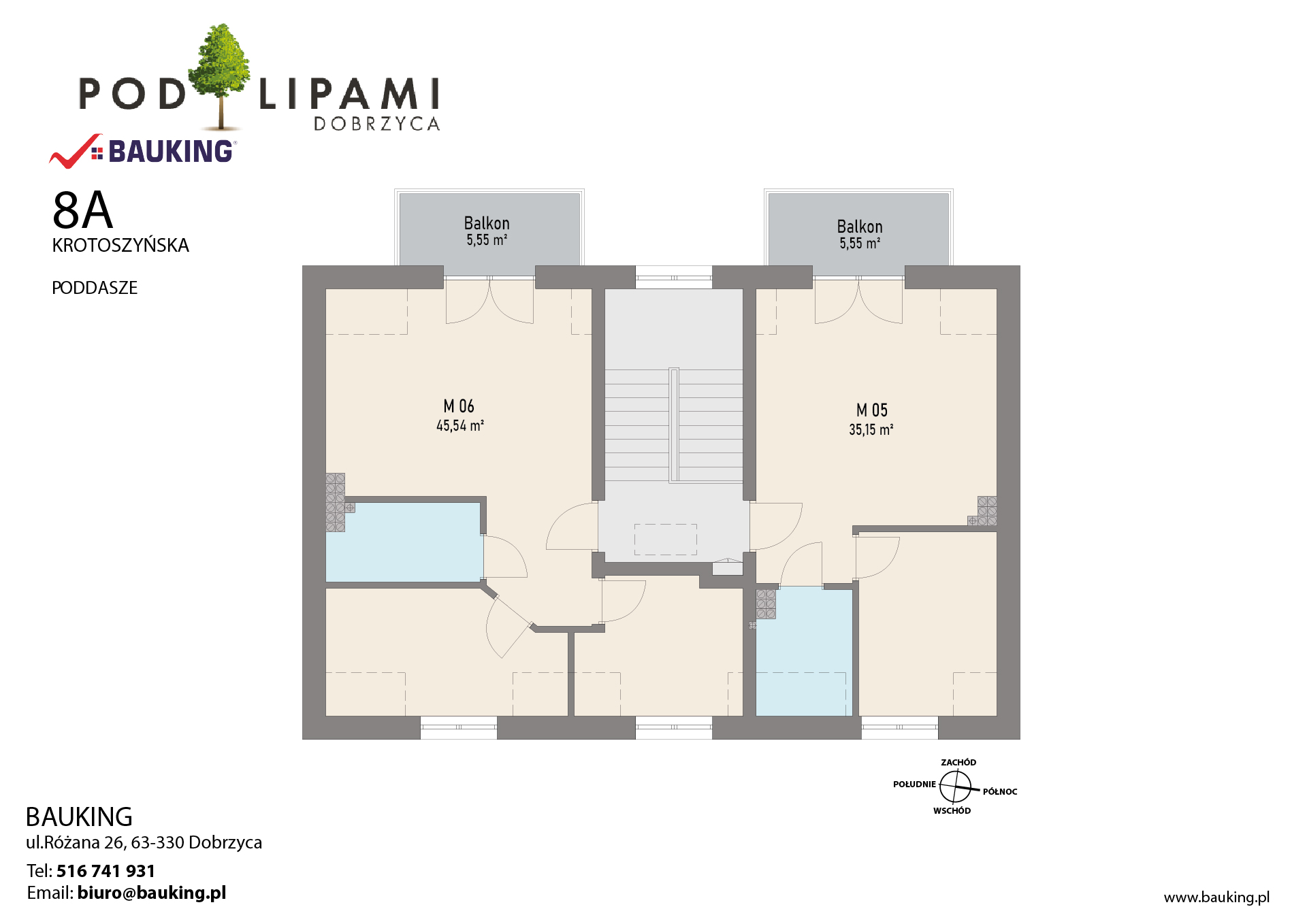 Dobrzyca Apartamenty Pod Lipami etap II – BUDYNEK A – PODDASZE