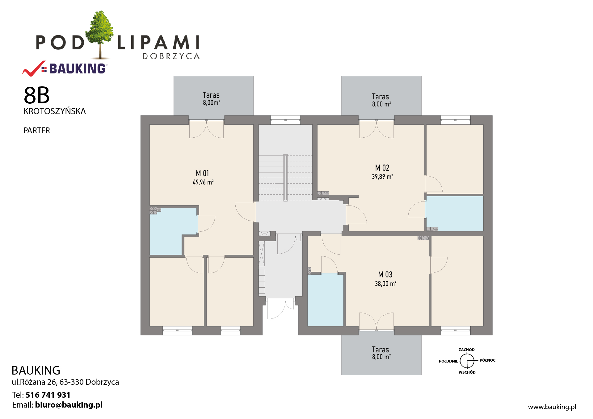 Dobrzyca Apartamenty Pod Lipami etap II – BUDYNEK B – PARTER