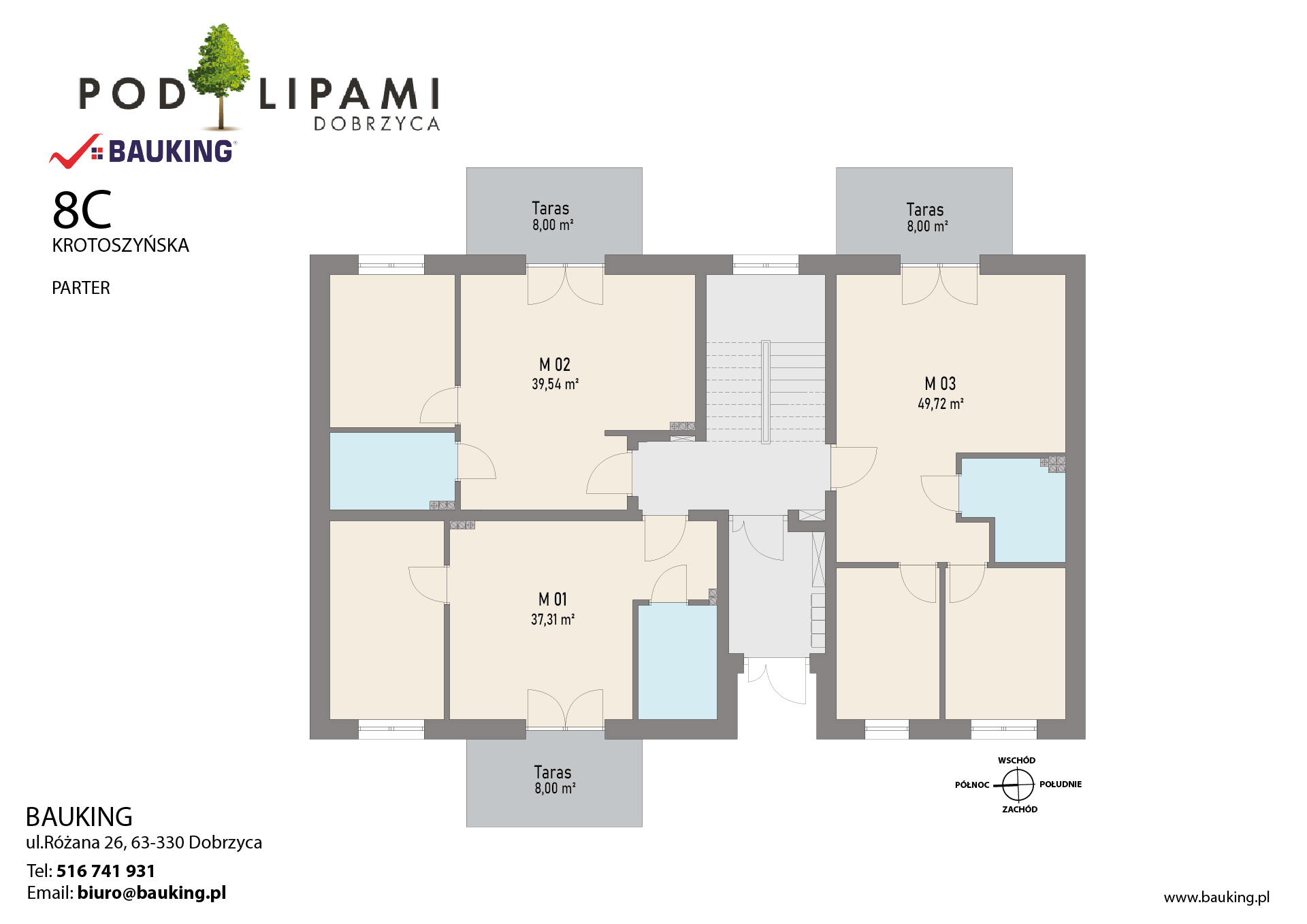 Dobrzyca Apartamenty Pod Lipami etap II – BUDYNEK C –  PARTER