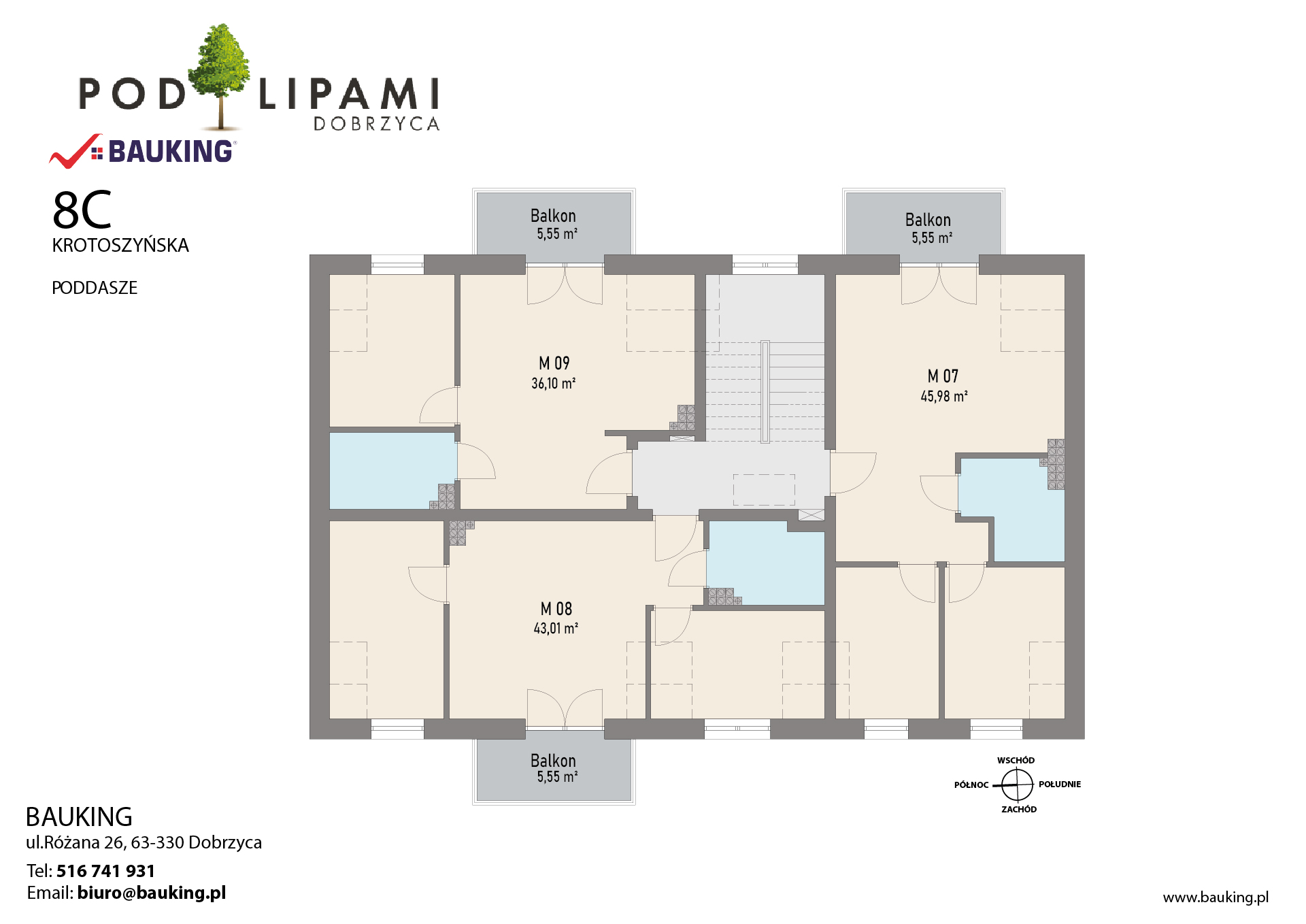 Dobrzyca Apartamenty Pod Lipami etap II – BUDYNEK C –  PODDASZE